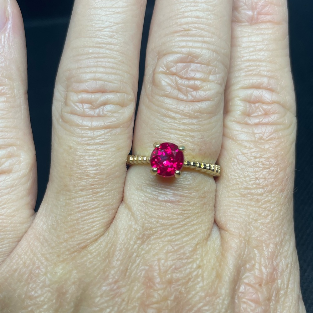 *SOLD*LIND Signed, 14k HGE, Size 8, Pink Topaz Stone?(Different platform)